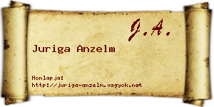 Juriga Anzelm névjegykártya